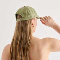 DISTRESSED BASEBALL CAP OLIVE