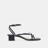 KARLOS WIDE SANDALS BLACK LEATHER