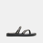 AMARY STUD SANDALS BLACK LEATHER