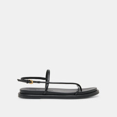DOM SANDALS BLACK LEATHER