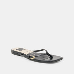 MALTA SANDALS BLACK LEATHER