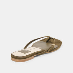 MALTA SANDALS DK OLIVE SUEDE