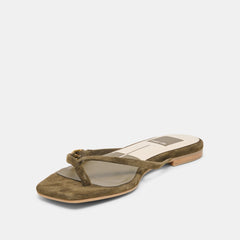 MALTA SANDALS DK OLIVE SUEDE