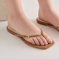 MALTA SANDALS LT BROWN SUEDE