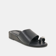 MOXY SANDALS BLACK LEATHER