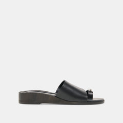 MOXY SANDALS BLACK LEATHER