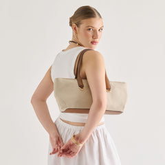 CLARINA SHOULDER BAG NATURAL CANVAS