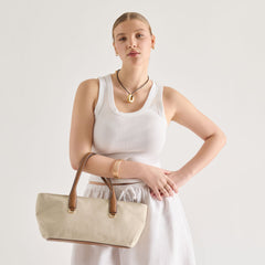 CLARINA SHOULDER BAG NATURAL CANVAS