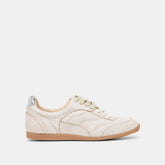 LAINI SNEAKERS OFF WHITE CRACKLED LEATHER