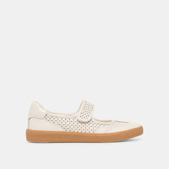 NANET SNEAKERS WHITE PERFORATED LEATHER
