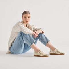 NOTICE LACE SNEAKERS PLATINUM DISTRESSED LEATHER