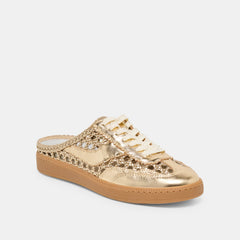 NOTICE SLIDE WOVEN SNEAKERS GOLD WOVEN STELLA