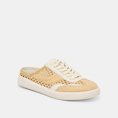 NOTICE SLIDE WOVEN SNEAKERS LT NATURAL WOVEN RAFFIA