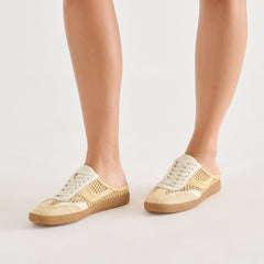 NOTICE SLIDE WOVEN SNEAKERS LT NATURAL WOVEN RAFFIA