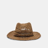 THICK WEAVE COWBOY HAT DARK BROWN