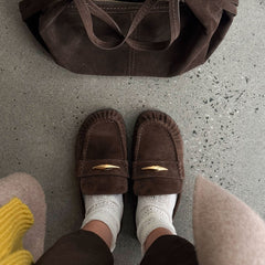 JODERO FLATS DK BROWN SUEDE