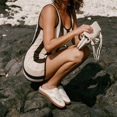 NOTICE SLIDE WOVEN SNEAKERS OFF WHITE WOVEN STELLA