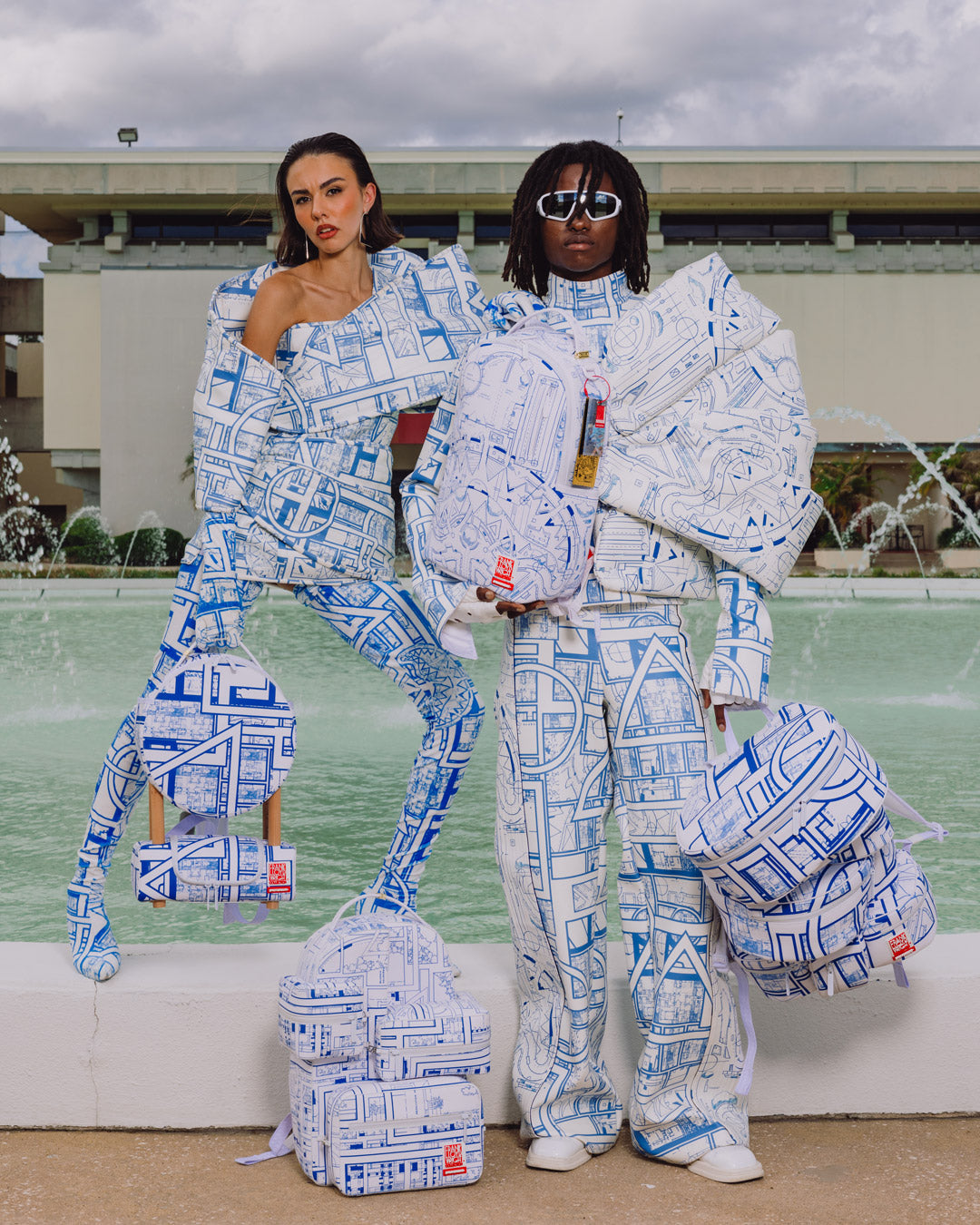 FRANK LLOYD WRIGHT COLLAB EXPERIMENTAL SPIRAL BACKPACK