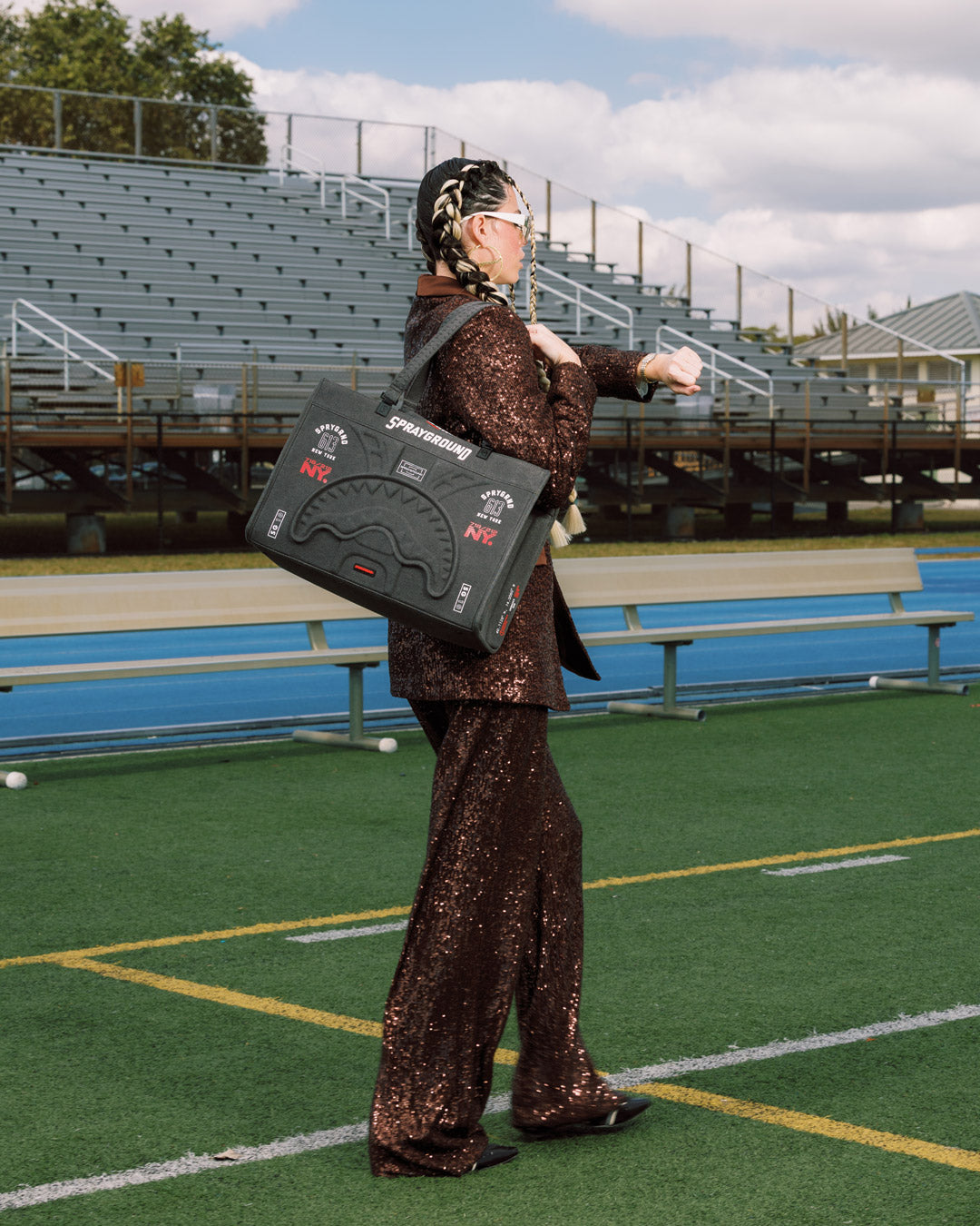 GRID LOCKED TORTUGA TOTE