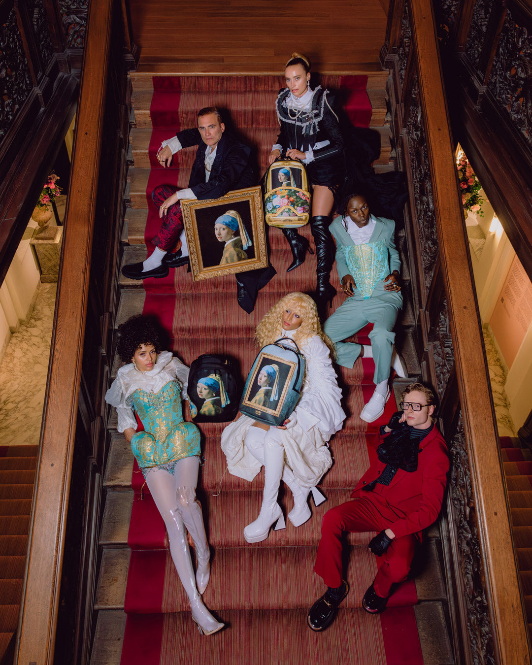 MAURITSHUIS MUSEUM SHARK PALETTE GIRL WITH A PEARL EARRING COLLAB BACKPACK