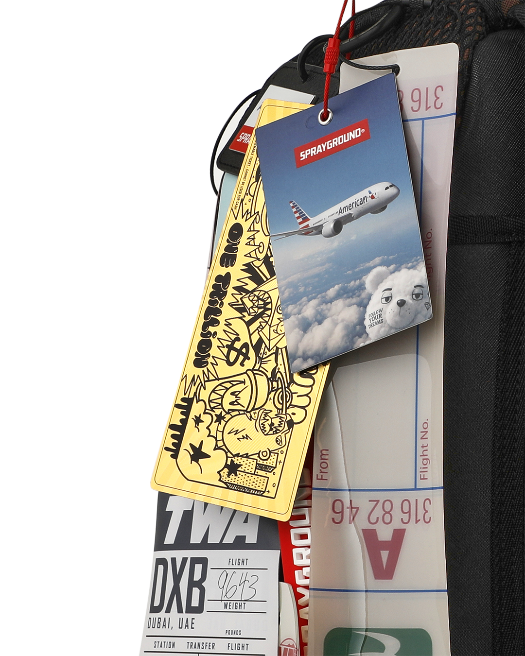 AMERICAN AIRLINES 100 YRS - TAGS ON TAGS BACKPACK
