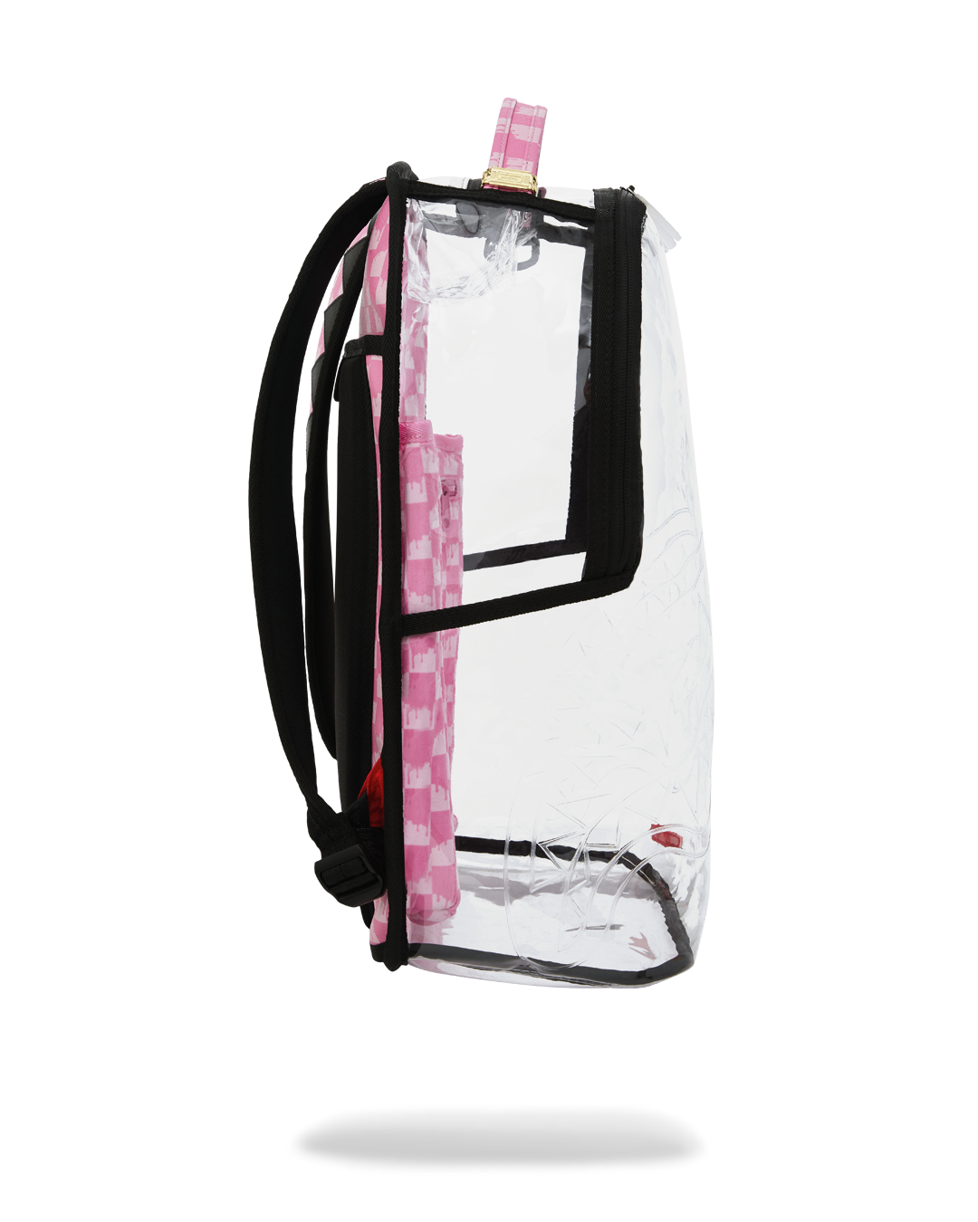 CLEAR DLX BACKPACK - CHECKED OUT (PINK DRIP)