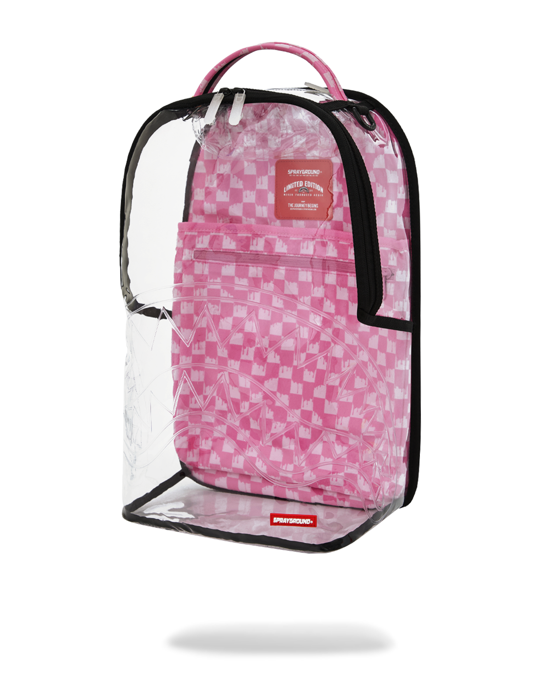 CLEAR DLX BACKPACK - CHECKED OUT (PINK DRIP)