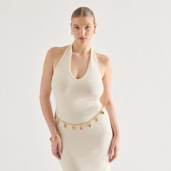 SHELL CHAIN LINK BELT GOLD
