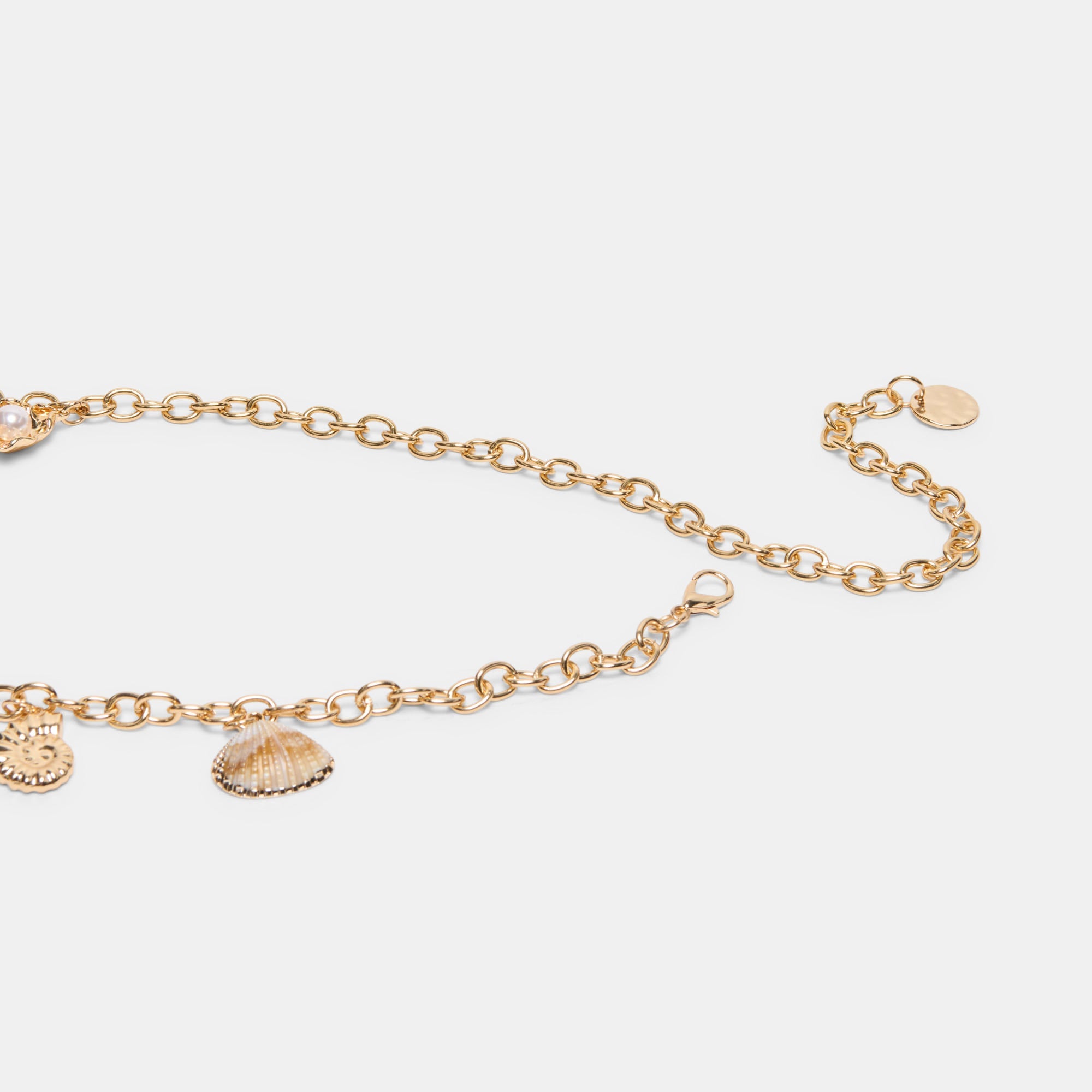 SHELL CHAIN LINK BELT GOLD