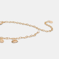 SHELL CHAIN LINK BELT GOLD