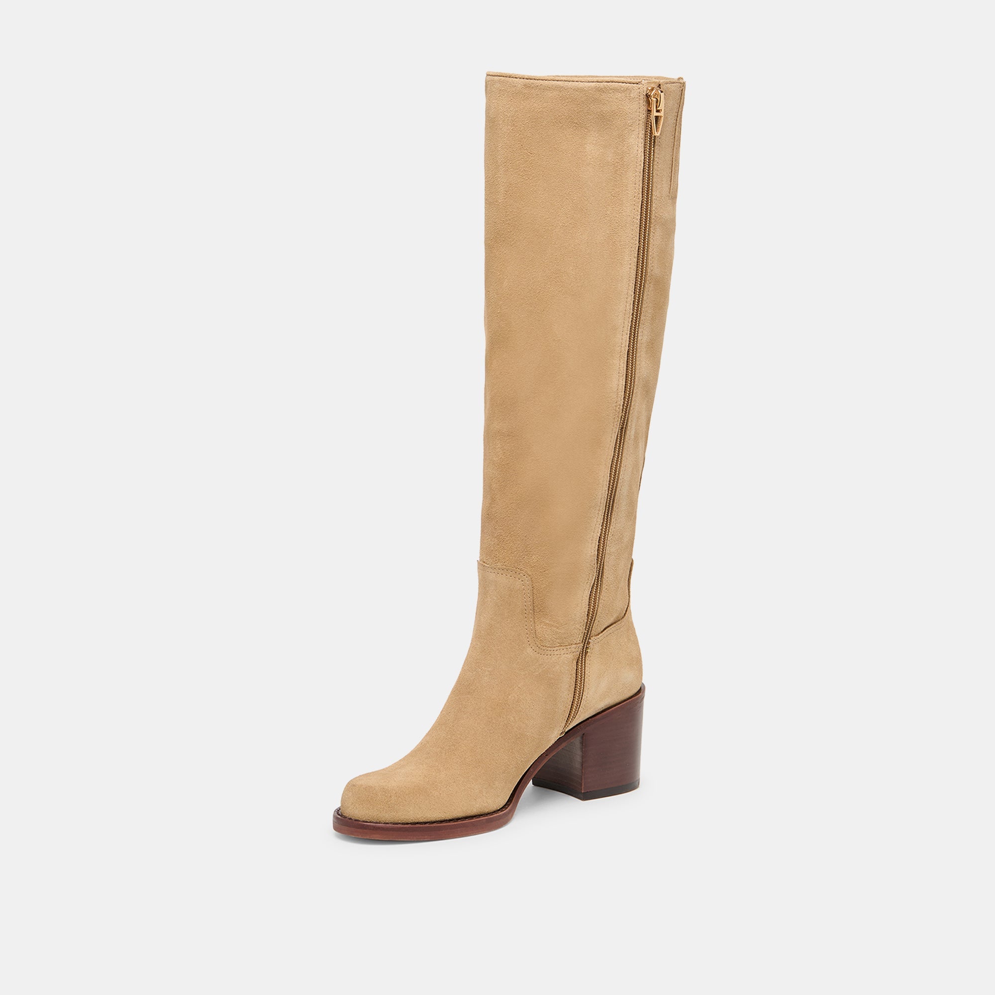 LUCYLE WIDE CALF BOOTS DK TAUPE SUEDE