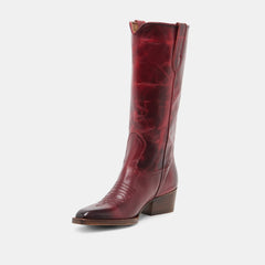 VIGLA BOOTS GARNET LEATHER