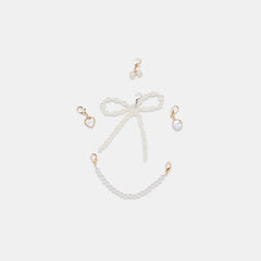 MERIT SNEAKERS WHITE GOLD LEATHER + PEARL CHARM BUNDLE