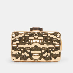 DELIA CLUTCH GOLD METAL