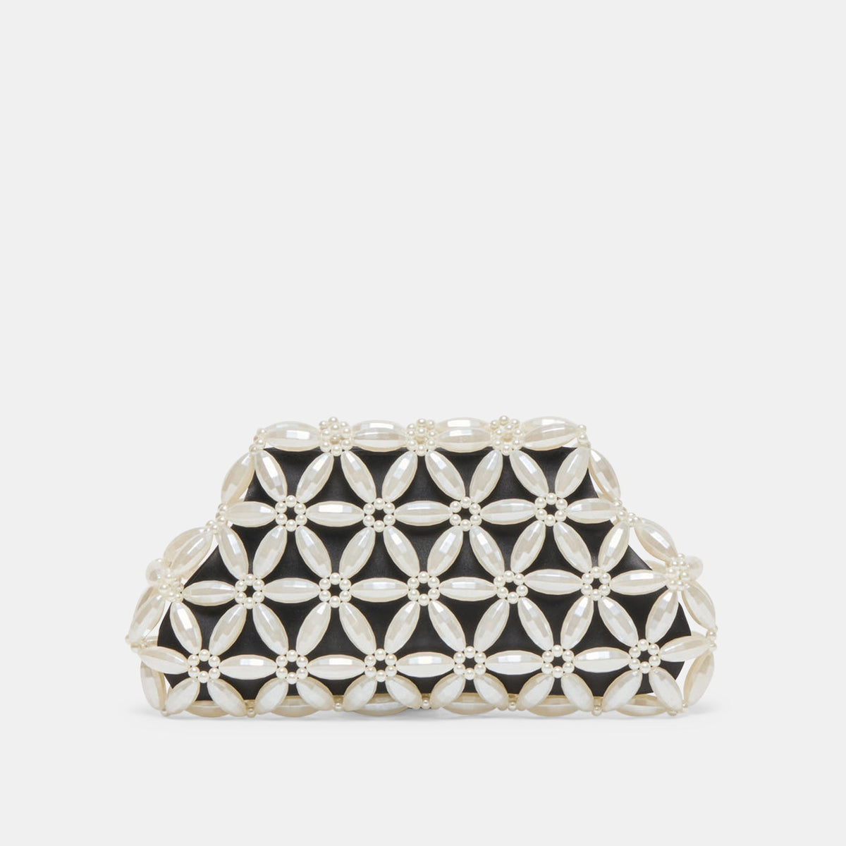 MARLOW CLUTCH BLACK SATIN PEARL