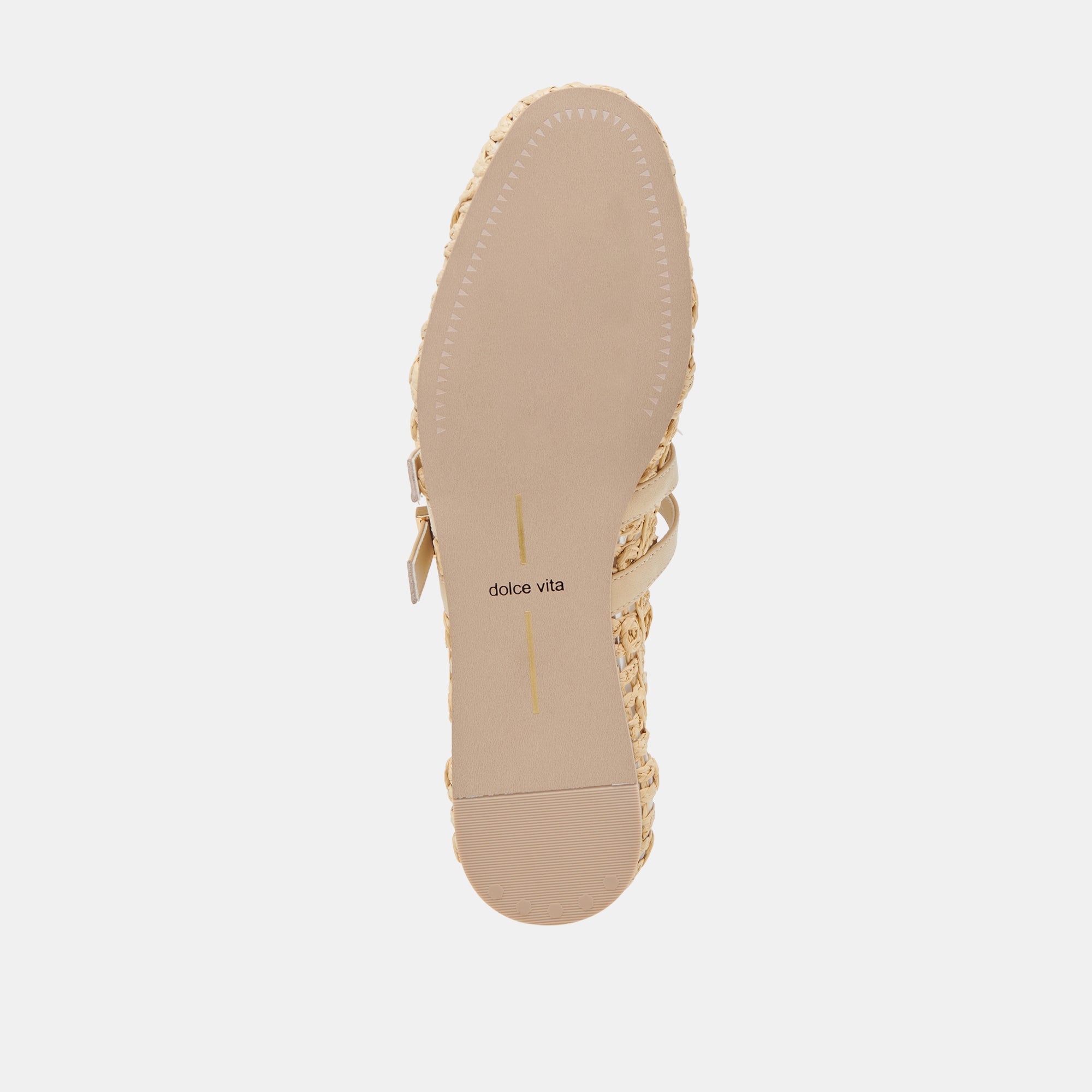 BAYLEE SUNFLOWER WIDE BALLET FLATS LT NATURAL MACRAME