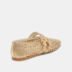 BAYLEE WOVEN BALLET FLATS GOLD WOVEN STELLA