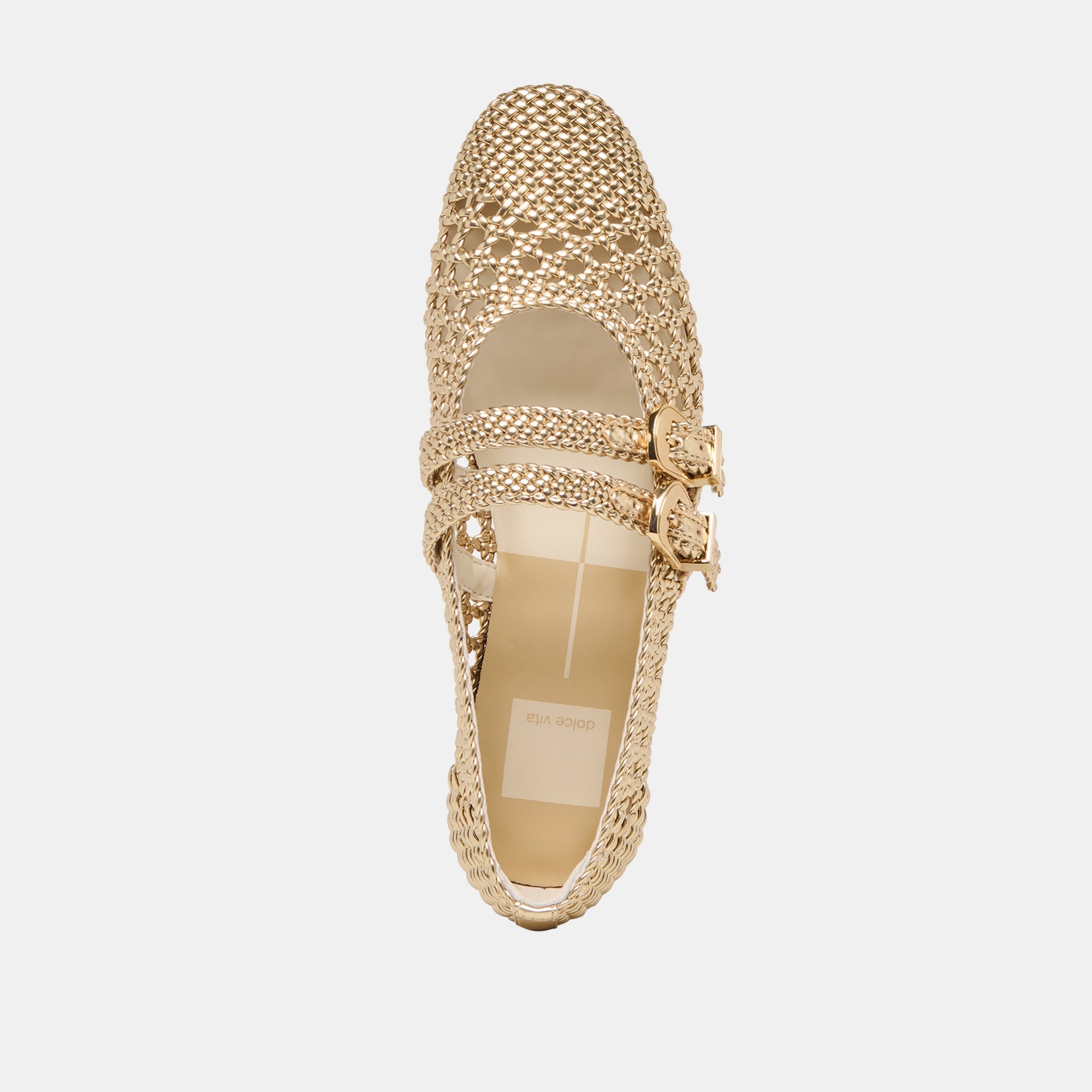BAYLEE WOVEN BALLET FLATS GOLD WOVEN STELLA