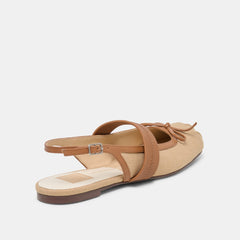 GRIFAN FLATS TAN MULTI FABRIC