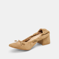 KARMIN HEELS DK TAUPE SUEDE