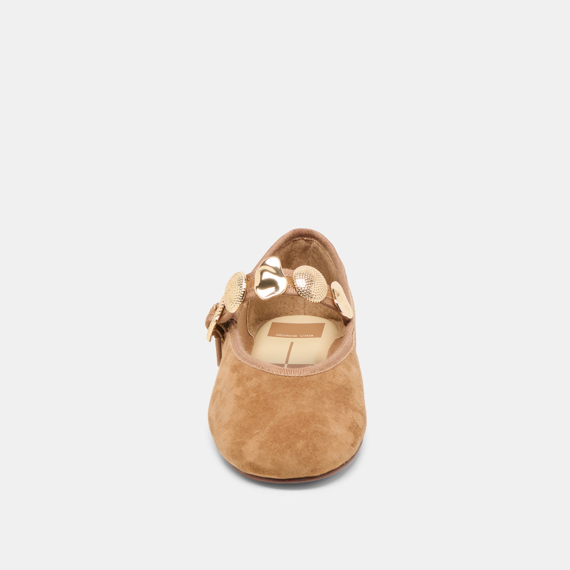 RELAN BALLET FLATS LT BROWN SUEDE