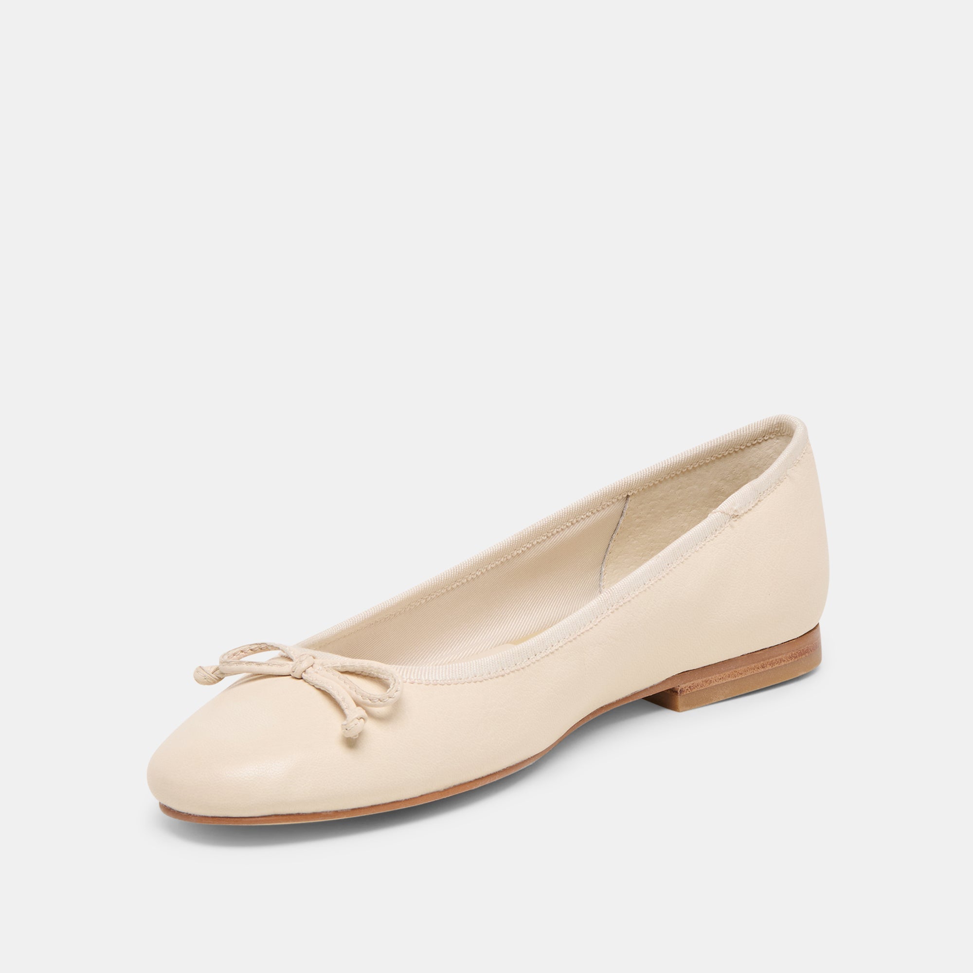 RITLA WIDE BALLET FLATS BONE LEATHER