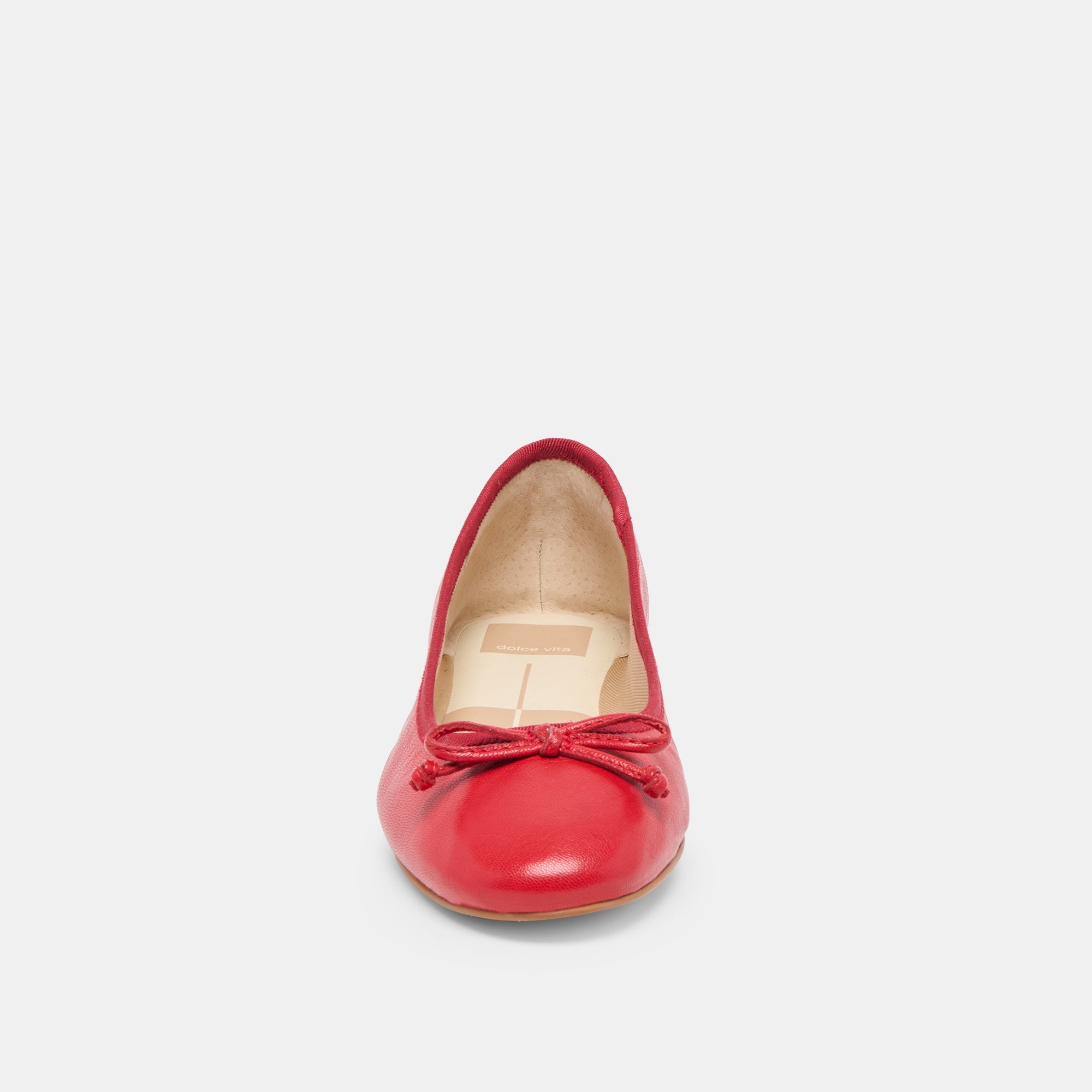 RITLA WIDE BALLET FLATS CHERRY LEATHER