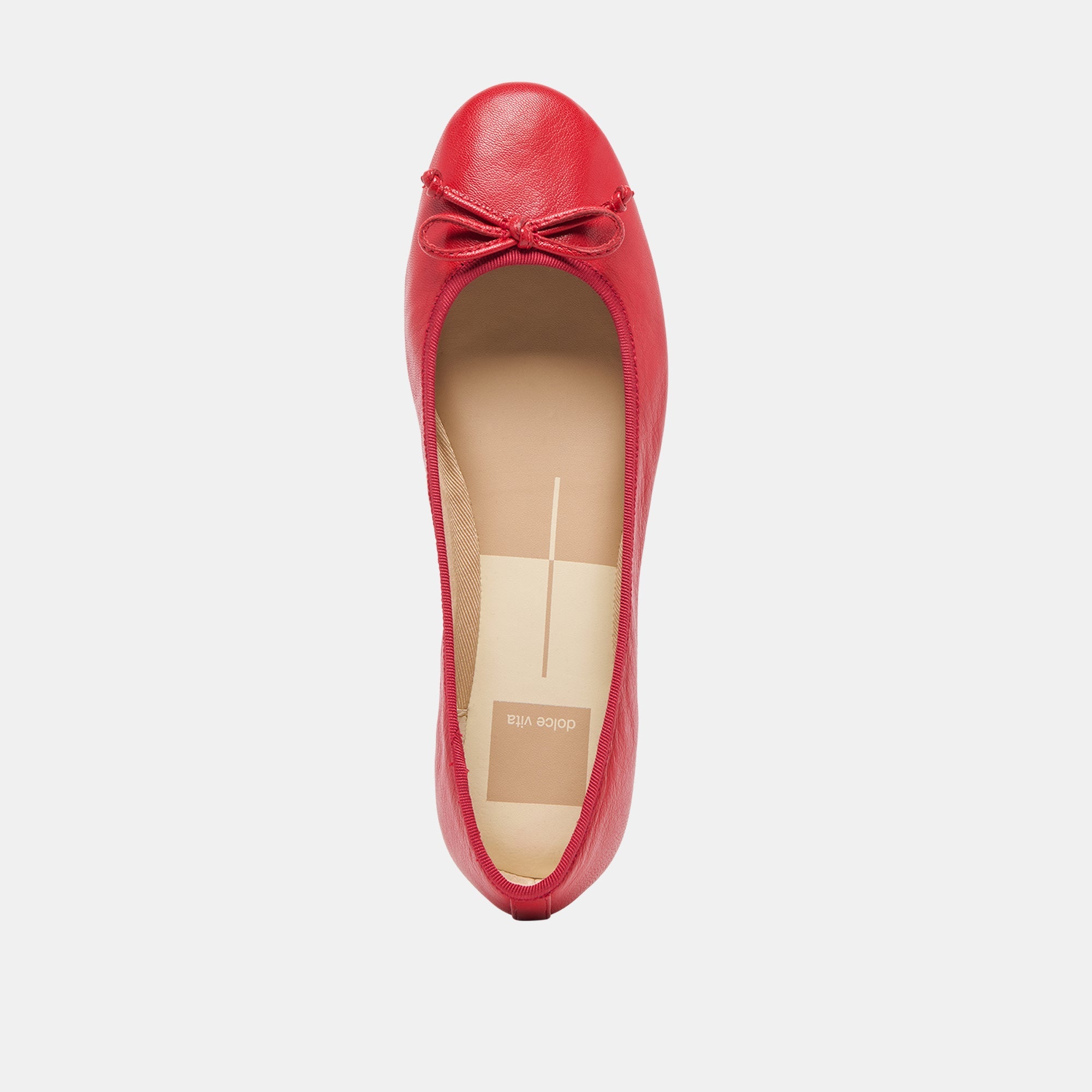 RITLA WIDE BALLET FLATS CHERRY LEATHER