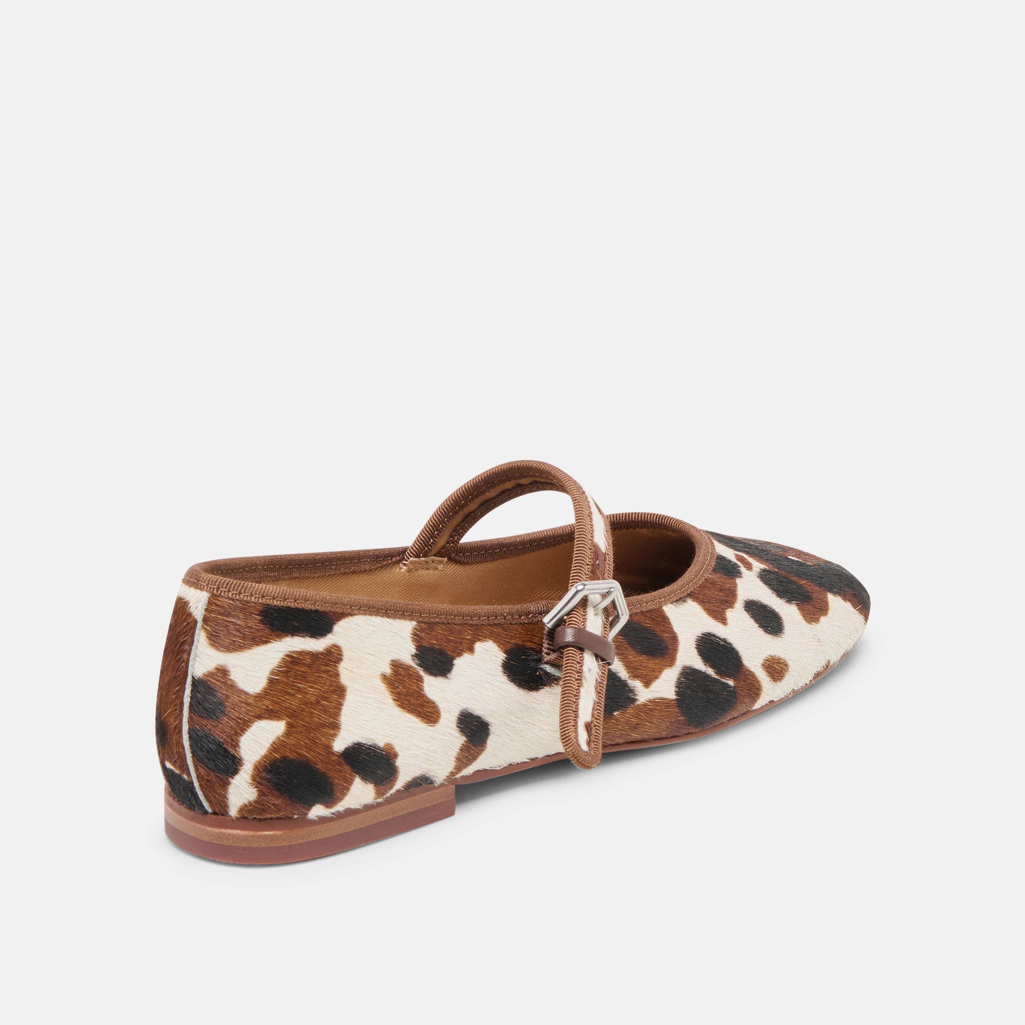 ROSLYN BALLET FLATS COCOA TAURUS CALF HAIR - re:vita