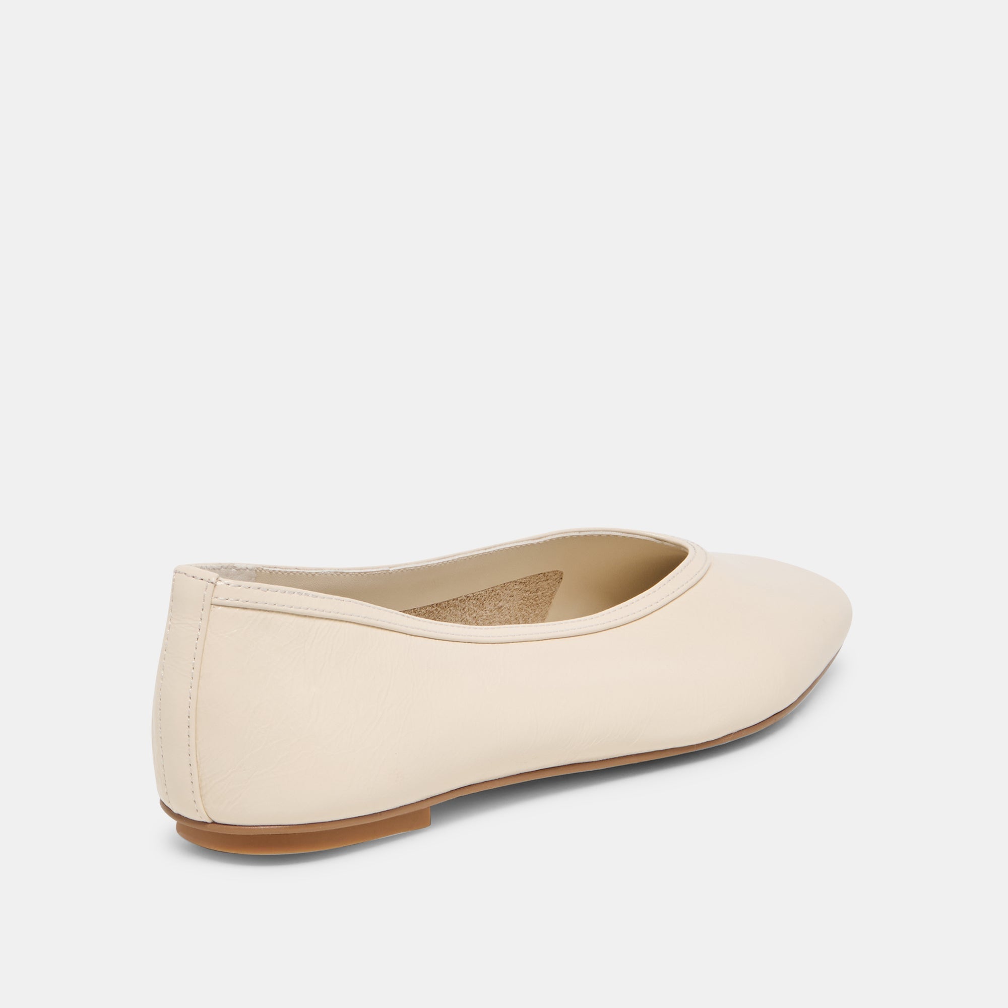 CARET BALLET FLATS BONE LEATHER