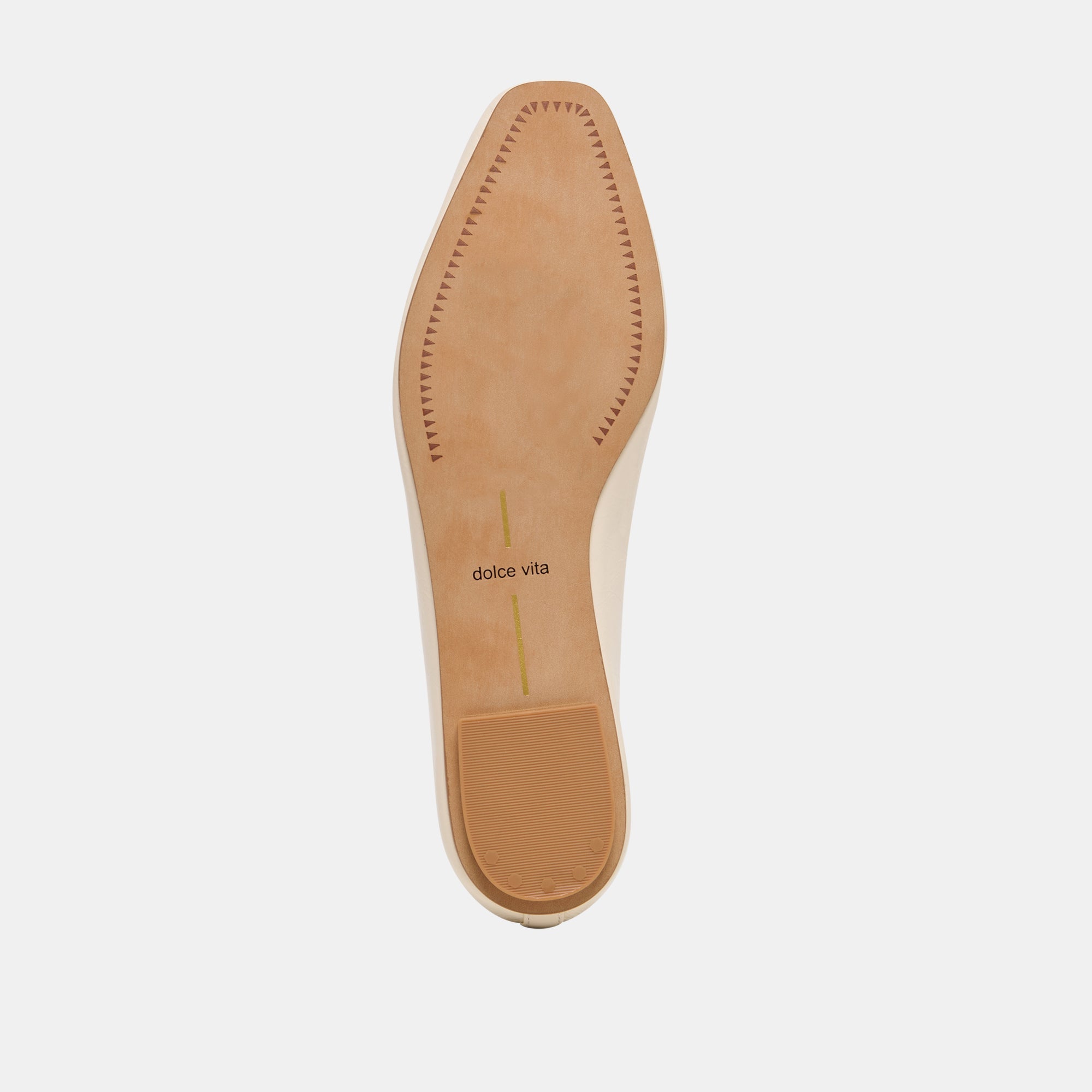 CARET BALLET FLATS BONE LEATHER