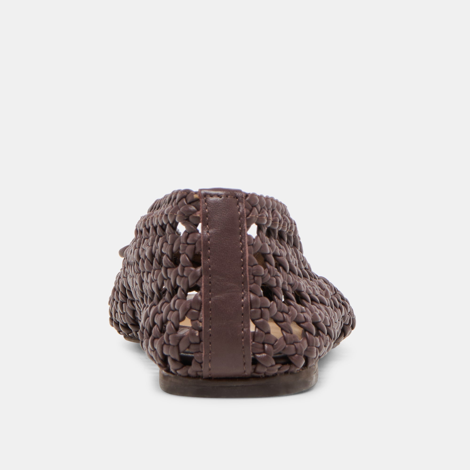 CASON BALLET FLATS DK BROWN WOVEN LEATHER