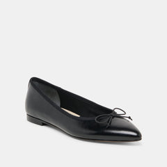 CELIO BALLET FLATS BLACK LEATHER