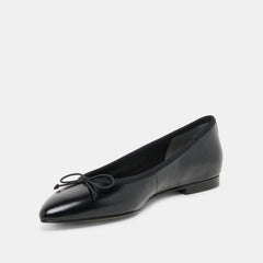 CELIO BALLET FLATS BLACK LEATHER